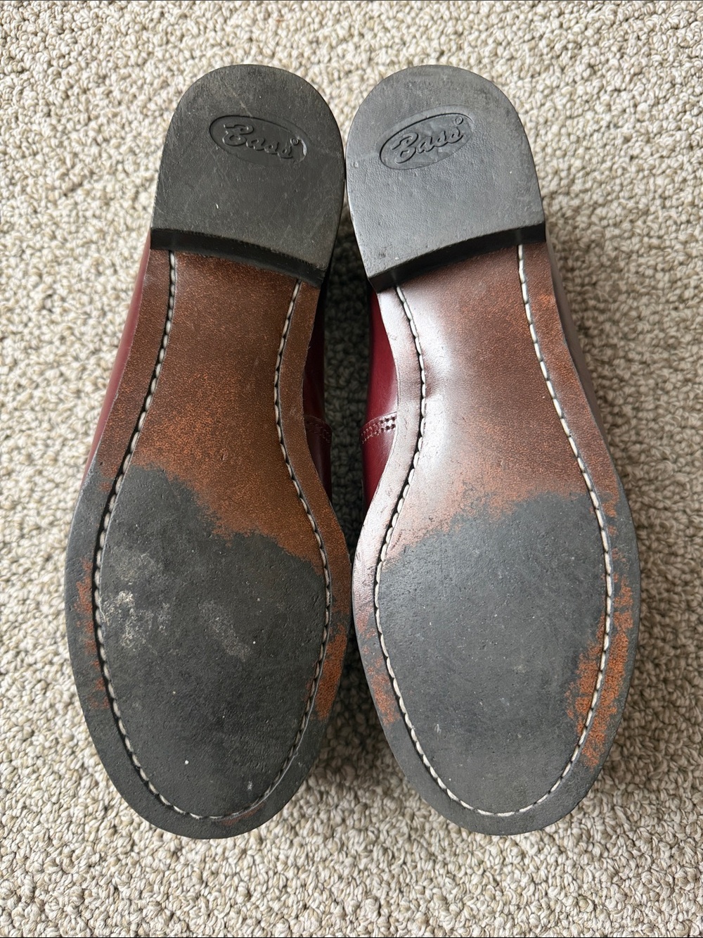 Bass Weejuns Burgundy Leather Penny Loafers – Women’s 7 - Picture 5 of 7